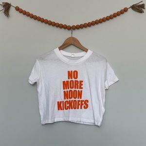 Old Row - No More Noon Kickoffs Collegiate Cropped Shirt